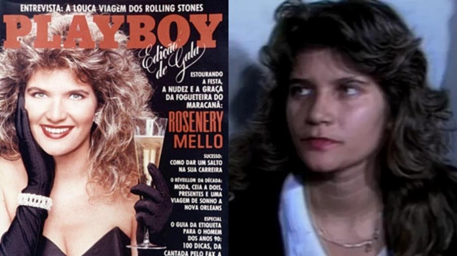 Rosenery Mello, a Fogueteira do Maracanã, posou nua para a Playboy em novembro de 1989 - Reprodução/SporTV/Playboy