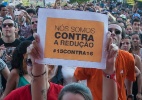 Grupo leva faixa contra a redução da maioridade penal para Virada - Peter Leone/Estadão Conteúdo