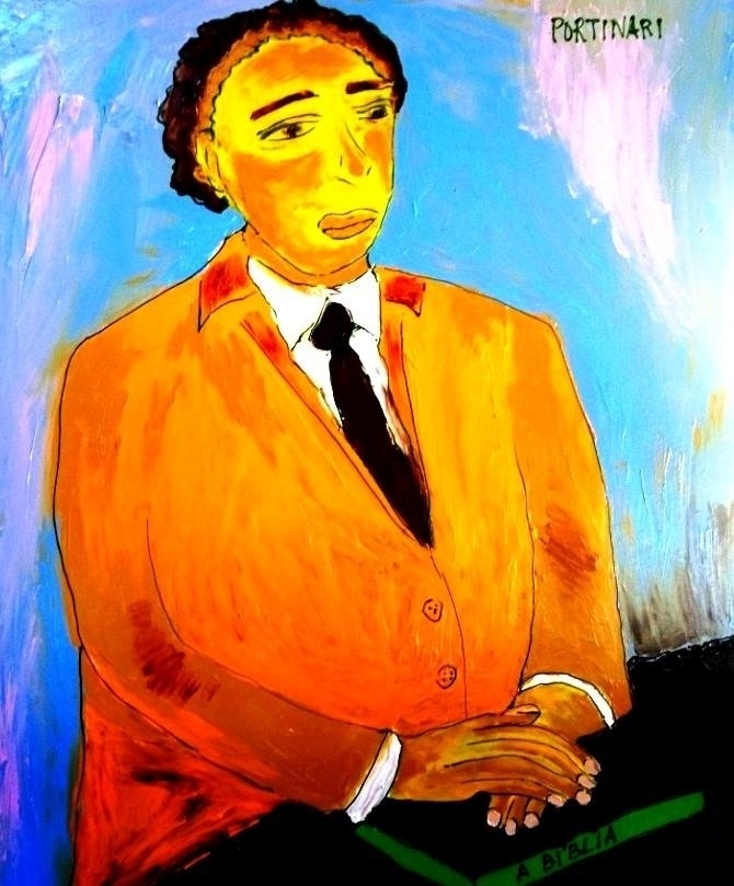 Obra do médium Giovanni D' Andrea, atribuída a Candido Portinari - Reprodução/Facebook