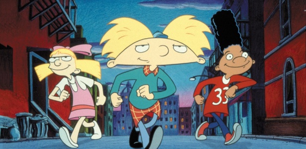 Helga, Arnold e Gerald, personagens do desenho animado "Hey, Arnold!" - Divulgação/Nickelodeon