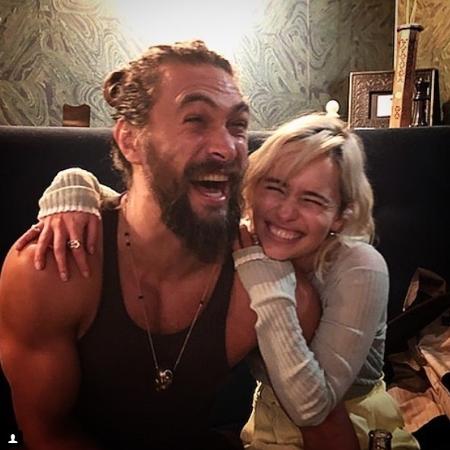 Jason Momoa e Emilia Clarke - Reprodução/Instagram