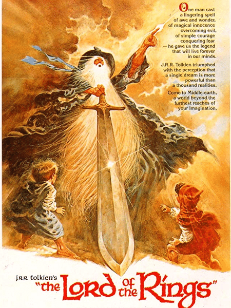 Pôster da animação "O Senhor dos Anéis" (1978) - Reprodução