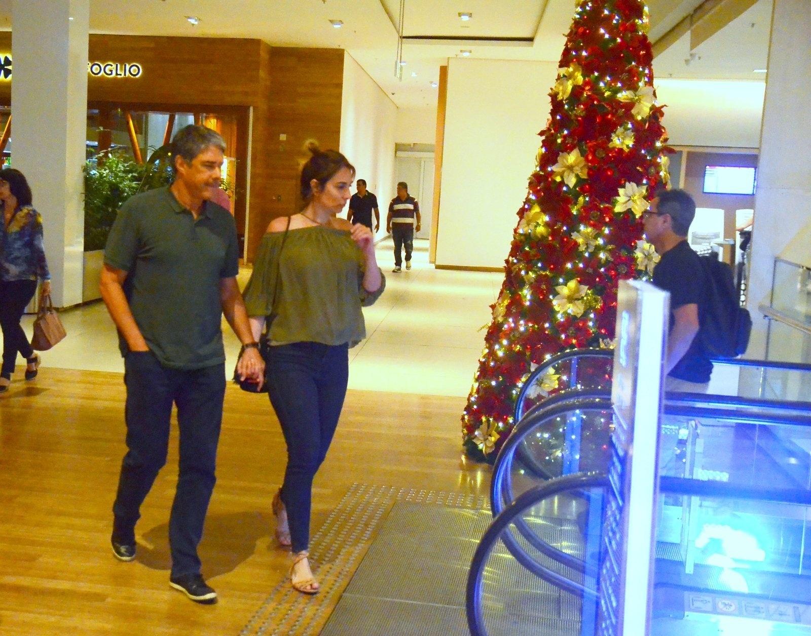 William Bonner e Natasha Dantas frequentam bastante o shopping quando o âncora do "JN" está de folga - Webert Belício/Ag.News