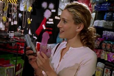 Carrie (Sarah Jessica Parker) em cena com o "rabbit", em Sex and the City