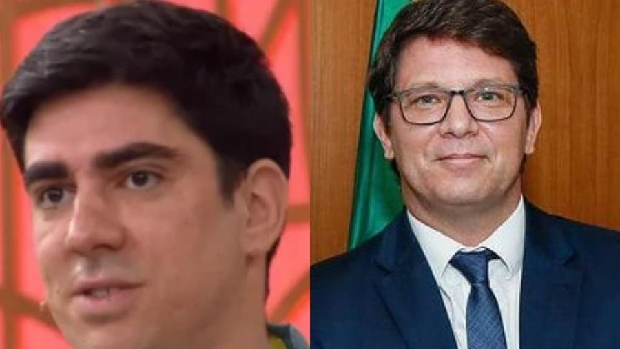 Marcelo Adnet e Mario Frias - Reprodução / TV Globo / Instagram