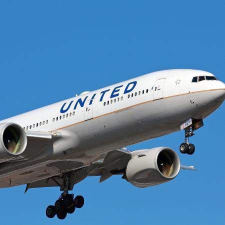 Avião da companhia norte-americana United Airlines