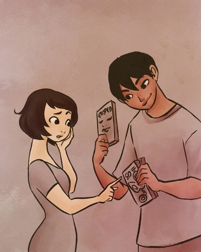 MOSTRE FILMES, VÍDEOS OU IMAGENS | Para o terapeuta de casal Luciano Passianotto, lançar mão desse recurso facilita quando não se consegue descrever muito bem a fantasia ou ainda para colocar os dois no clima, quando ambos já toparam. - Letícia Vilela/Arte UOL