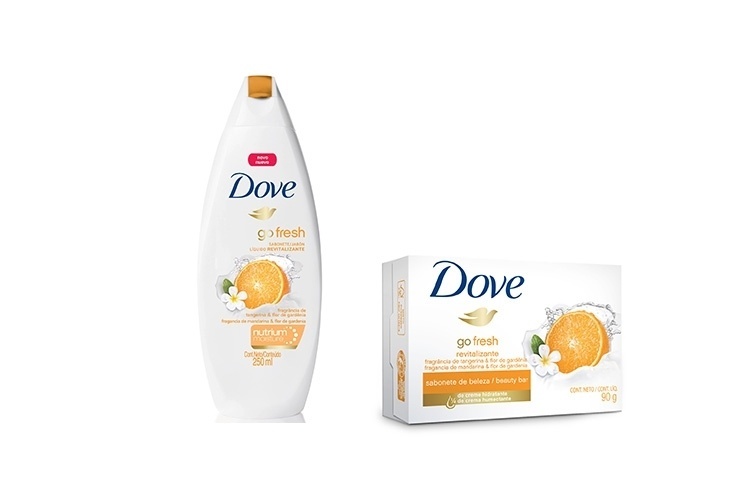 Sabonete Tangerina & Flor de Gardênia, da Dove. Com uma fragrância harmoniosa, o ingrediente proporciona uma experiência de banho com muito mais qualidade e frescor. Disponível no mercado nas versões barra e líquido. Preço sugerido: R$ 1,98 (barra) e R$ 7,99 (líquido). Informações: 0800-707-7512| Preço e disponibilidade consultados em outubro de 2015 e sujeitos a alterações - Divulgação