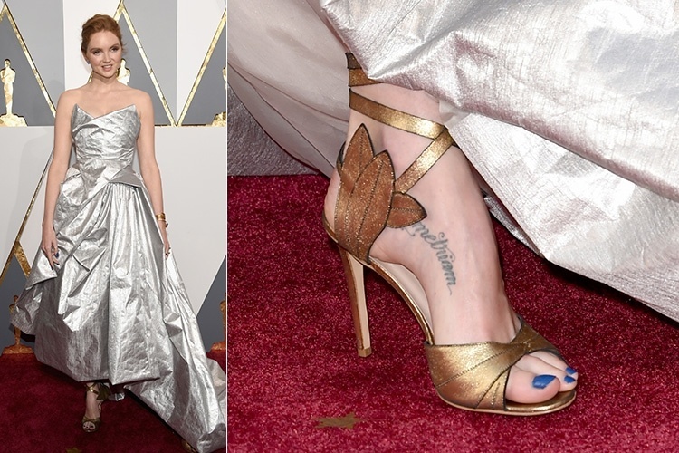 Sapatos do Oscar 2016: Lily Cole - Getty Images