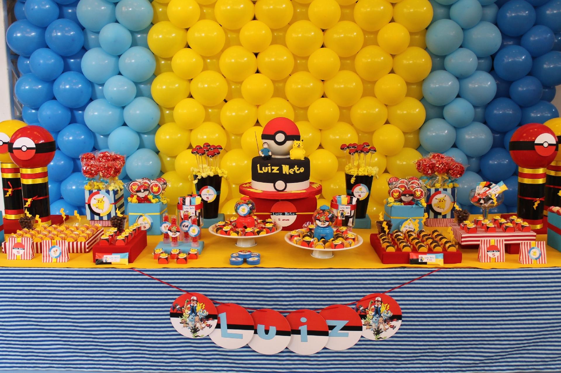 festa pokemon- mesa principal - Adriana Porto/Divulgação