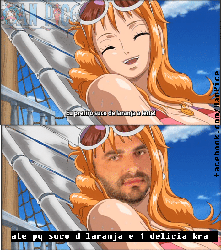 Anime + suco de laranja: "Que delícia, cara!" - Reprodução/Montagem