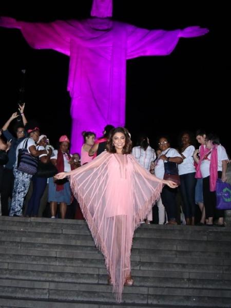 Juliana Paes participa de evento no Cristo Redentor, no  Rio - Imagem/AgNews