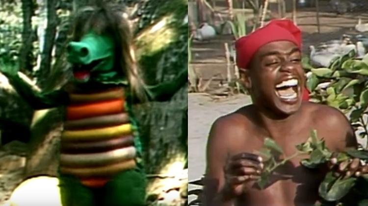 Stella Freitas e Romeu Evaristo foram a Cuca e o Saci na primeira versão de O Sítio do Pica-Pau Amarelo - Reprodução/Globo/Montagem UOL - Reprodução/Globo/Montagem UOL