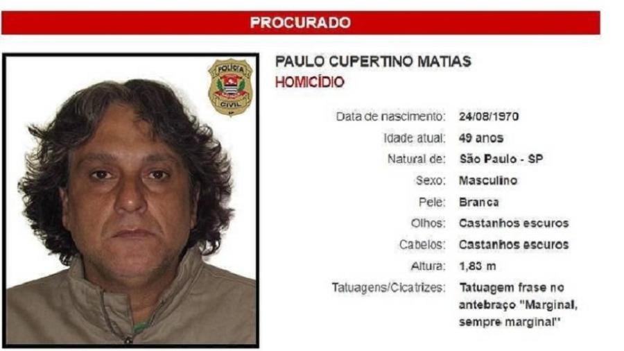 Paulo Cupertino Martins entra para a lista de mais procurados pela polícia de SP - Reprodução
