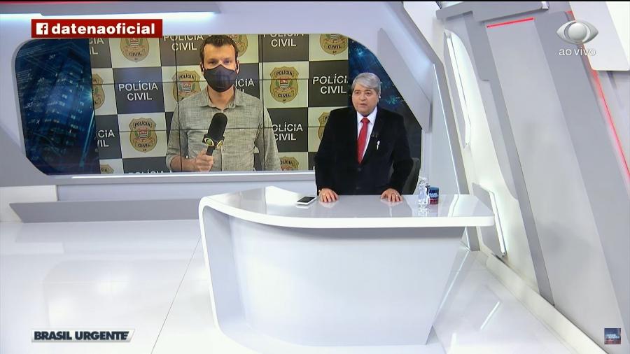 Datena dispensa repórter ao vivo e afirma que saúde do jornalista era "maior que qualquer coisa" - Reprodução/Brasil Urgente