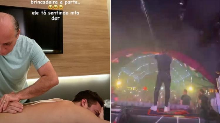 Wesley Safadão passa por sessão de massagem nas costas para fazer show - Reprodução/Instagram - Reprodução/Instagram