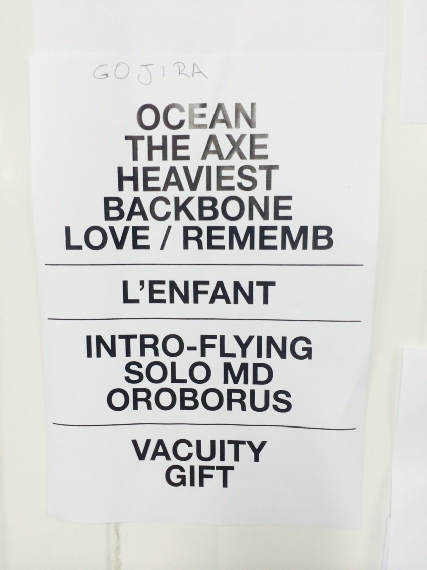 19.set.2015 - Setlist do show do Gojira no Palco Mundo do Rock in Rio 2015 - Tiago Dias/UOL