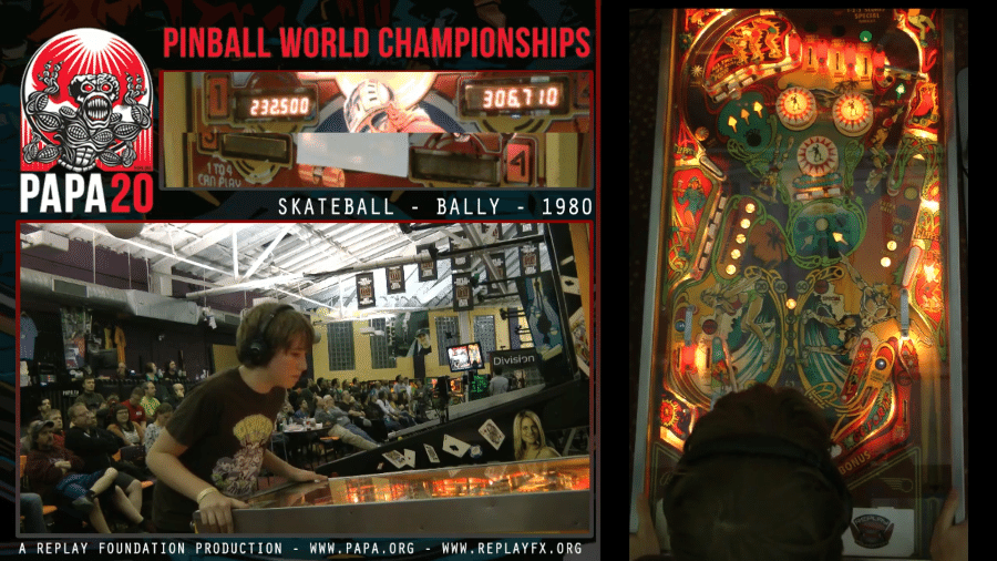 Escher Lefkoff superou veteranos e conseguiu a maior pontuação na máquina Skateball, dos anos 1980 - Reprodução
