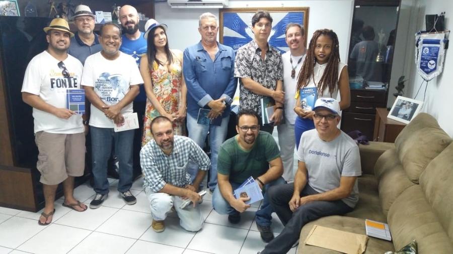 Os organizadores da FLIPortela (Festa Literária da Portela) - Divulgação
