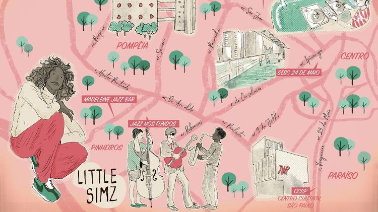 Mapa Little Simz - Reprodução - Reprodução