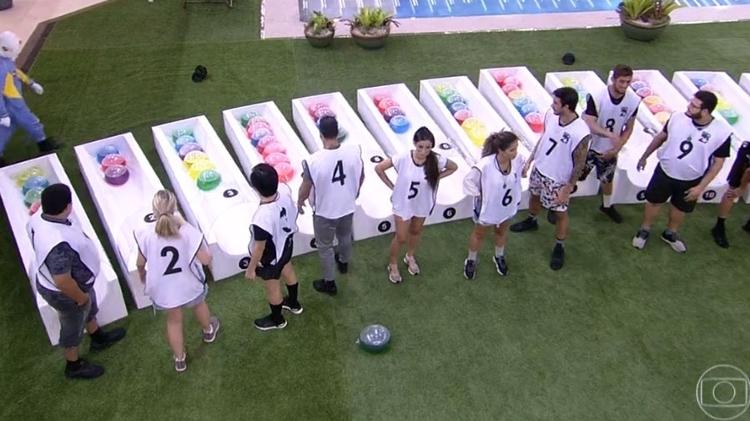 Brothers durante a Prova do Líder - Reprodução/TV Globo - Reprodução/TV Globo