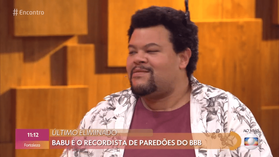 Babu Santana participa do "Encontro com Fátima Bernardes" - Reprodução/Globoplay