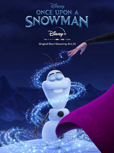 Cartaz de "Once Upon a Snowman", curta focado em Olaf, de "Frozen" - Reprodução/Twitter