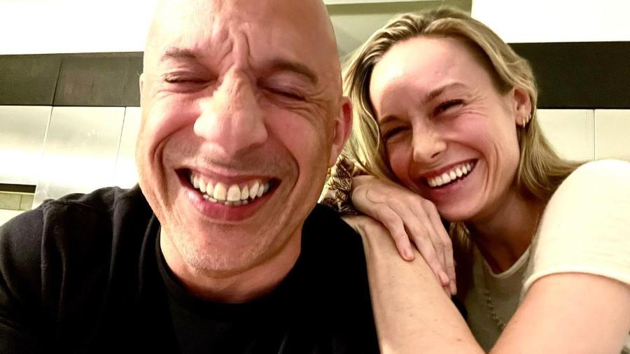 Vin Diesel posa ao lado de Brie Larson para anunciar elenco de "Velozes e Furiosos 10" - Reprodução/Instagram
