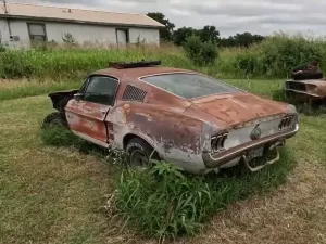 Mustang raro é encontrado após 40 anos parado em quintal