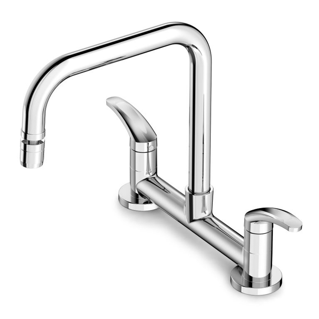 Da Roca (www.br.roca.com), a linha Nexo tem versão com misturador bicomando para bancada (foto) e parede mono ou bicomando. A bica em ângulo de 90 ° é móvel e recomendável para cubas grandes. Acionada com 1/4 de volta e detentora de arejador oculto, o produto promete economizar até 50% de água, se comparada a um modelo comum. Por ser articulado, o arejador facilita o posicionamento do jato d'água - Divulgação