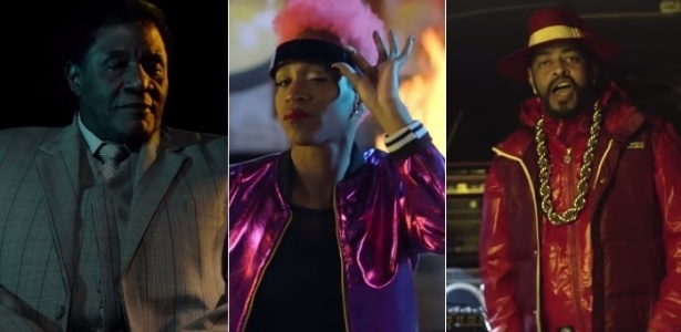 Tony Tornado, Karol Conká e Thaíde em clipe de "The Get Down", série da Netflix - Montagem/UOL