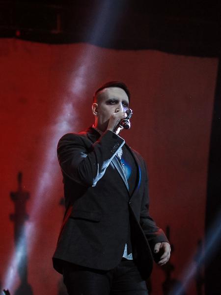 7.set.2016 - Marilyn Manson faz show no Maximus Festival, em São Paulo - Raphael Castello/AgNews