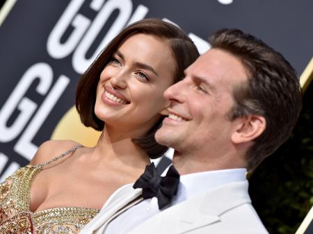 Irina Shayk e Bradley Cooper no tapete vermelho do Globo de Ouro de 2019 - Axelle/Bauer-Griffin/FilmMagic