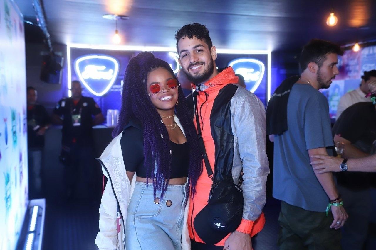 Jeniffer Nascimento e o marido, Jean Amorim, curtem o segundo dia do Rock in Rio - Daniel Pinheiro/AgNews
