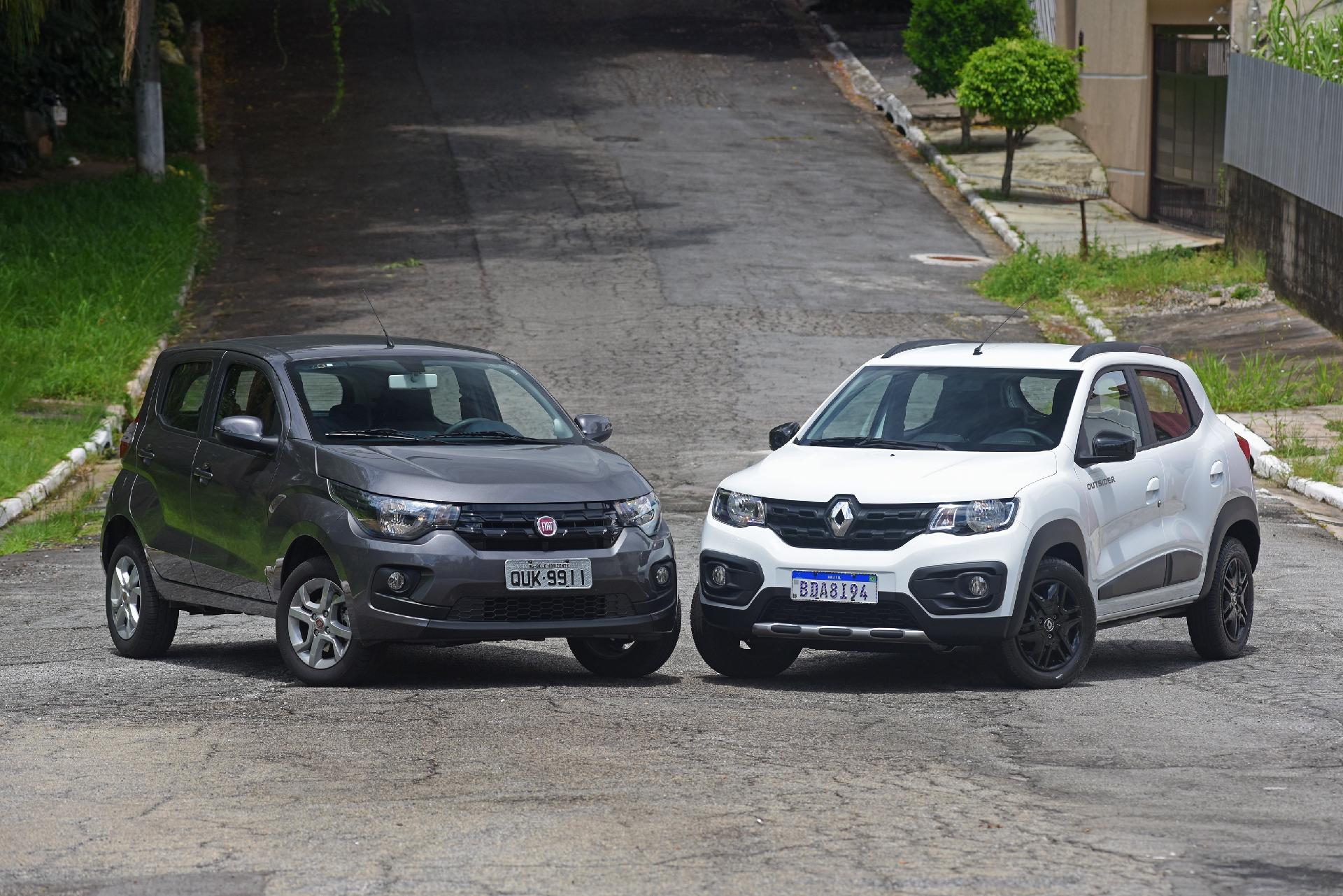 Fiat Mobi Drive x Renault Kwid Outsider - Murilo Góes/UOL