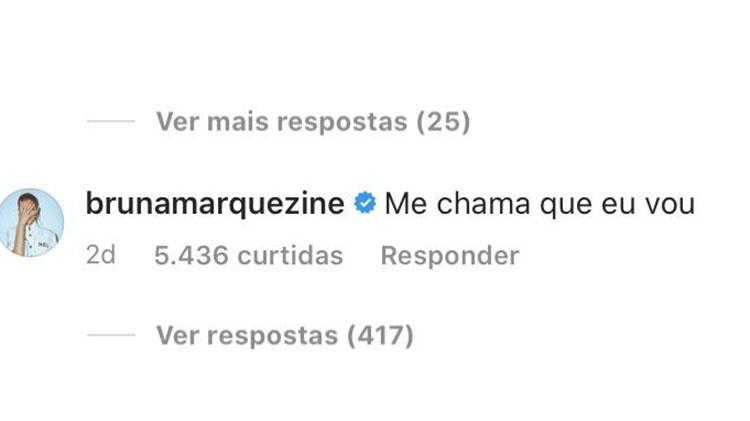 bruna marquezine boninho - Reprodução/Instagram - Reprodução/Instagram