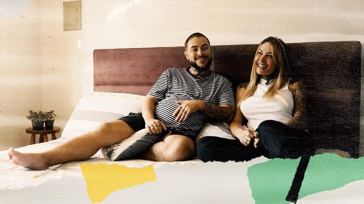 Papai grávido Roberto e Erika  - UOL - UOL