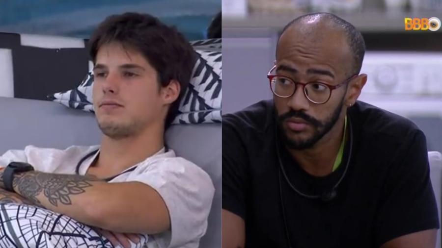 BBB 23: Gabriel e Ricardo conversam sobre a relação entre os ex-BBBs Marcos e Emilly, que virou caso de polícia - Reprodução/Globoplay