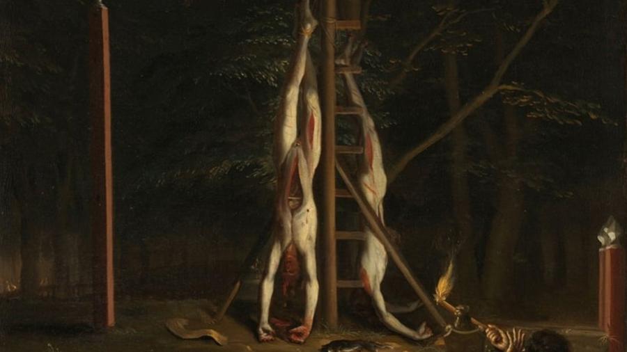 Obra "Os Cadáveres dos Irmãos De Witt", de Jan de Baen - Domínio público
