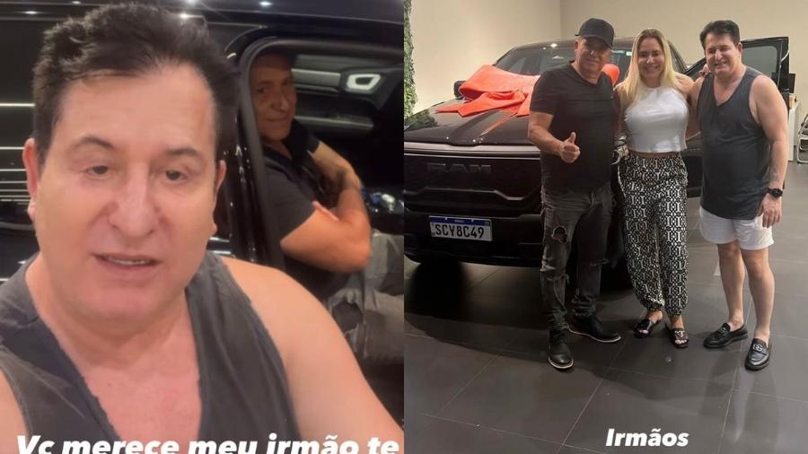 Marrone mostrou o carrão que deu de presente para o irmão - Reprodução