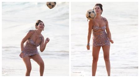 Fernanda Paes Leme durante dia de praia em Fernando de Noronha