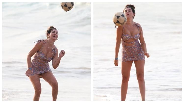 Fernanda Paes Leme durante dia de praia em Fernando de Noronha