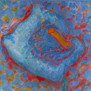 Piet Mondrian, Lírio Arum [flor azul] (1908 - 1909) - Gemeentemuseum, Den Haag, Holanda - Gemeentemuseum, Den Haag, Holanda