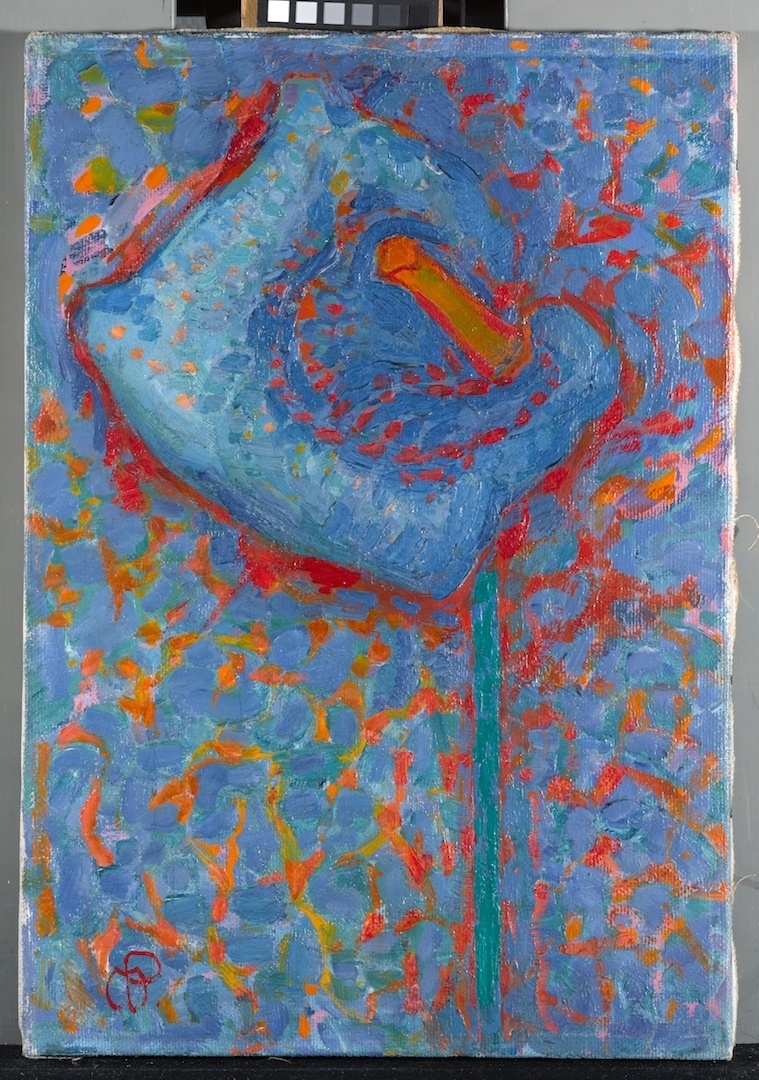 Piet Mondrian, Lírio Arum [flor azul] (1908 - 1909) - Gemeentemuseum, Den Haag, Holanda