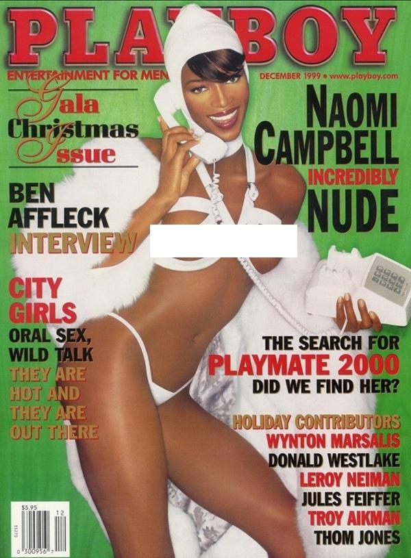 A super top model Naomi Campbell posou para a Playboy em 1999 - Divulgação