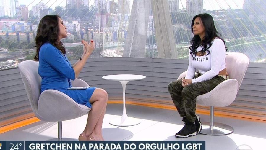 Gretchen participa do SPTV para falar da Parada LGBTQ em São Paulo - Reprodução/TV Globo