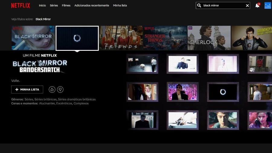 "Black Mirror: Bandersnatch" já está sendo promovido pela Netflix - Reprodução/Netflix