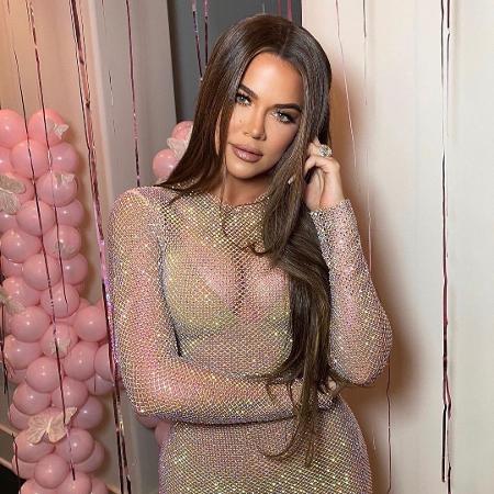 Vestido usado por Khloé Kardashian em seu aniversário tem cerca de 3 mil cristais e custa US$ 2,5 mil - Reprodução/Instagram