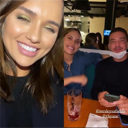Rafa Kalimann, Wesley Safadão e Thyane em jantar - Reprodução / Instagram
