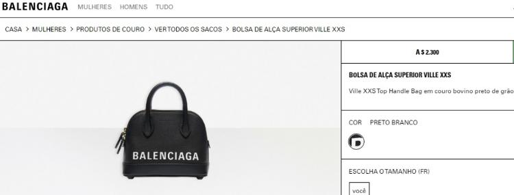 Bolsa Balenciaga - Reprodução/Balenciaga - Reprodução/Balenciaga